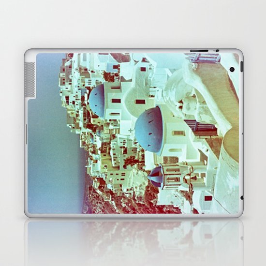 Santorini in Raspberry and Blue: shot using Revolog 600nm special effects film Laptop & iPad Skin