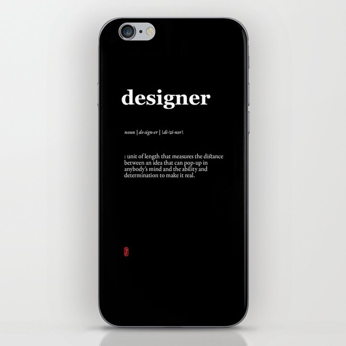 Designer (Black) iPhone Skin