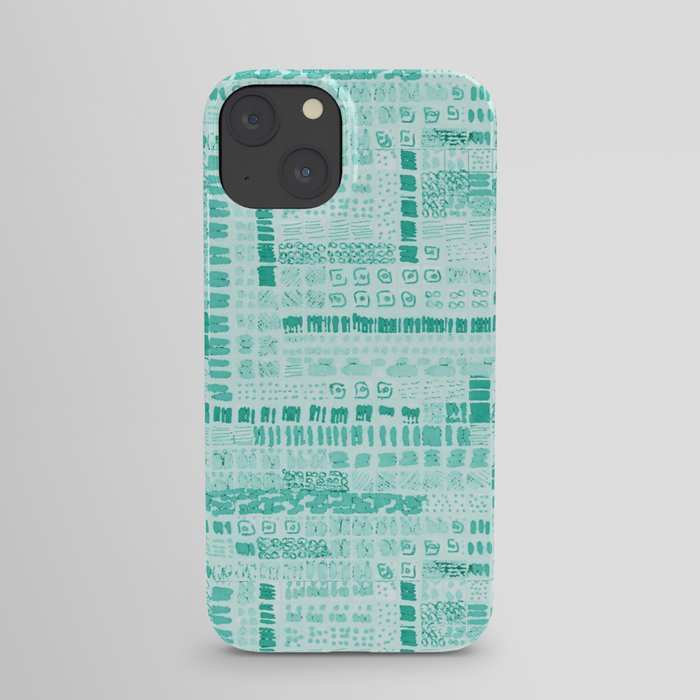 mint green ink marks hand-drawn collection iPhone Case