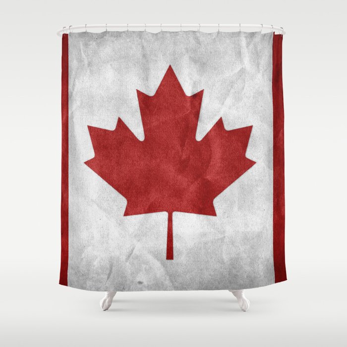 Canada Grunge Flag Shower Curtain
