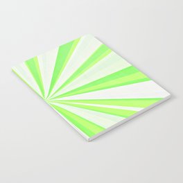 Rays in neon lemon kiwi green Notebook