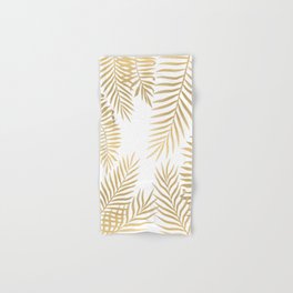 Gold palm leaves Hand & Bath Towel