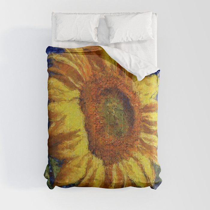 Sunflower In Van Gogh Style Comforter