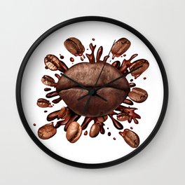 Coffee Lips Wall Clock