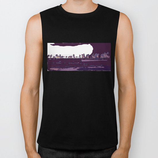 Landscape of coconuts and rice Biker Tank