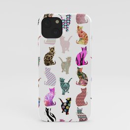 Girly Whimsical Cats aztec floral stripes pattern iPhone Case | Animalspets, Bright, Graphicdesign, Trendy, Pattern, Vector, Patterns, Aztec, Animal, Graphic Design 