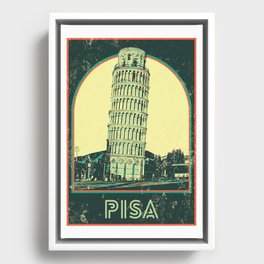 Pisa Italy, Leaning Tower Framed Canvas