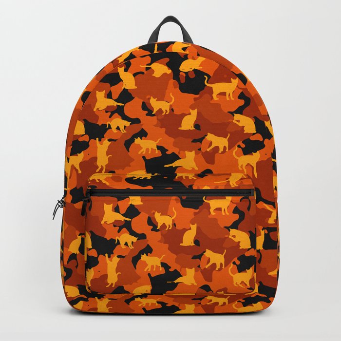 Cats Сamouflage, Orange Backpack