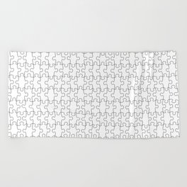 JIGSAW PUZZLE PATTERN BACKGROUND. Beach Towel