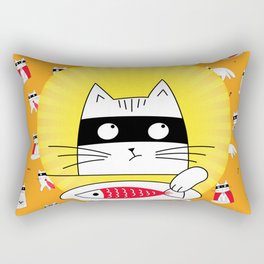 Dreaming Adventure Cat Fish Rectangular Pillow