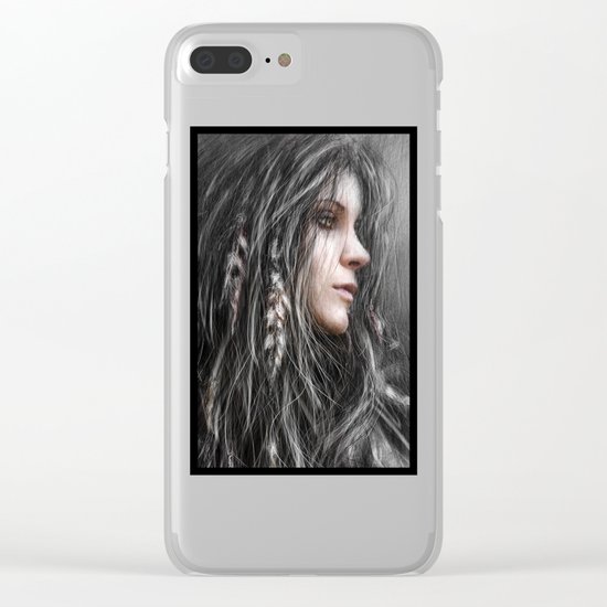 Feathers in Her Hair Clear iPhone Case