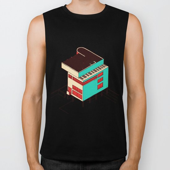 Music & Architecture Biker Tank