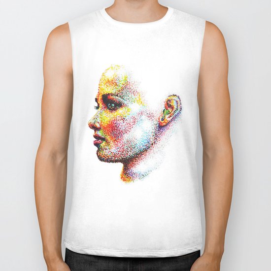 Head Pointed Out Biker Tank