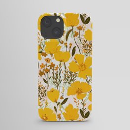 Yellow roaming wildflowers iPhone Case
