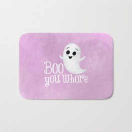 Boo You Whore Bath Mat | Halloweenmugs, Meangirls, Funnymug, Ghostdecor, Funnymugs, Whore, Drawing, Ghost, Booyouwhore, Boo 