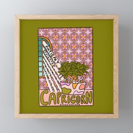 Capricorn Plant Framed Mini Art Print