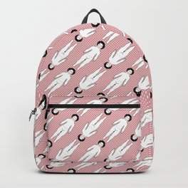 Frozen Charlottes - Pink Backpack | Illustration, Pattern, Pop Art, Vintage, Frozencharlotte, Cottagecore, Chinadoll, Porcelaindoll, Gothlolita, Toy 