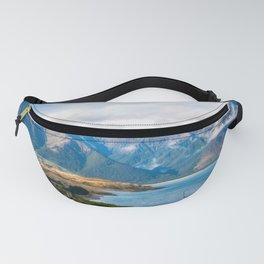 Mountain range picturesque view at Lake Hawea in New Zealand. Fanny Pack