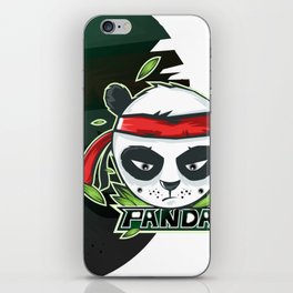 funny panda gift for girls and boys iPhone Skin