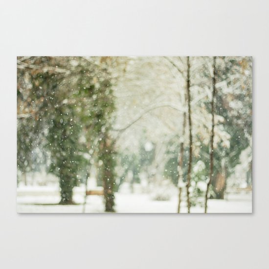 Falling Snow Canvas Print