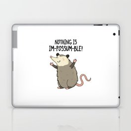 Nothing Is Im-possum-ble Cute Possum Pun Laptop & iPad Skin