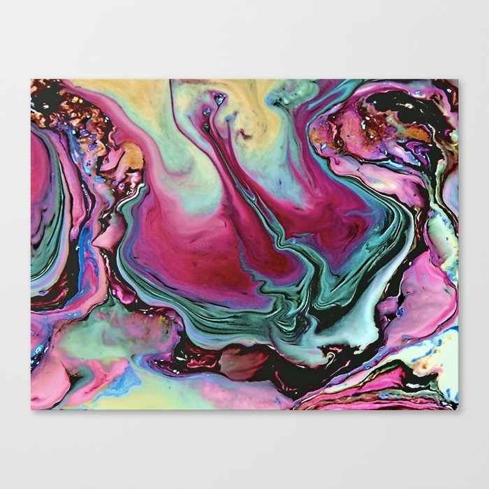 Colorful abstract marble Canvas Print
