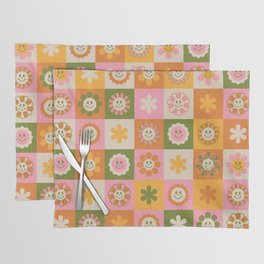 Cheery Floral Checks Placemat