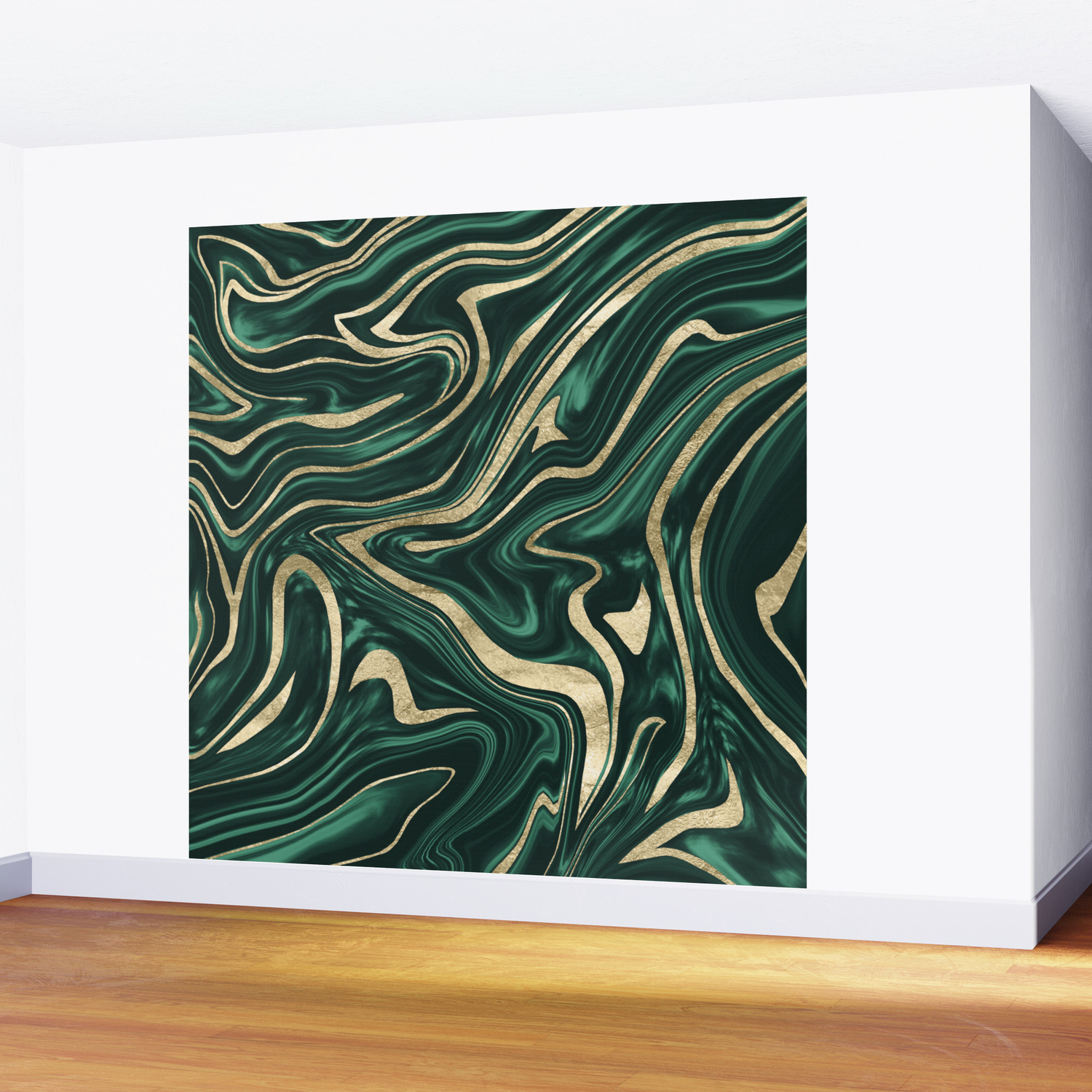 Emerald Green Black Gold Marble 1 Decor Art Society6 Wall