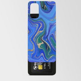 Blue Liquid Paint Marble Landscape Seascape Ocean Android Card Case