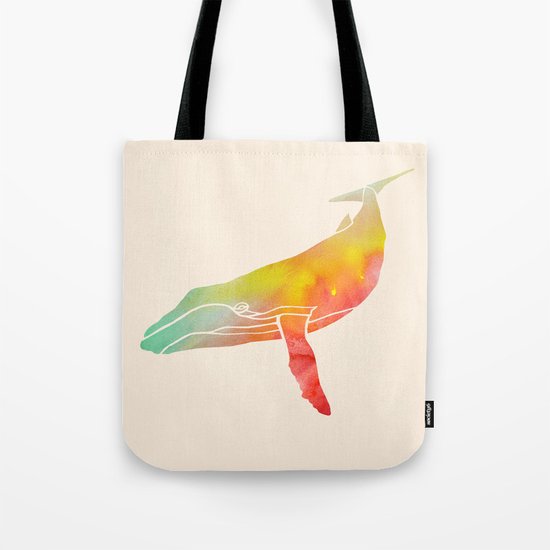 Watercolor Whale Tote Bag