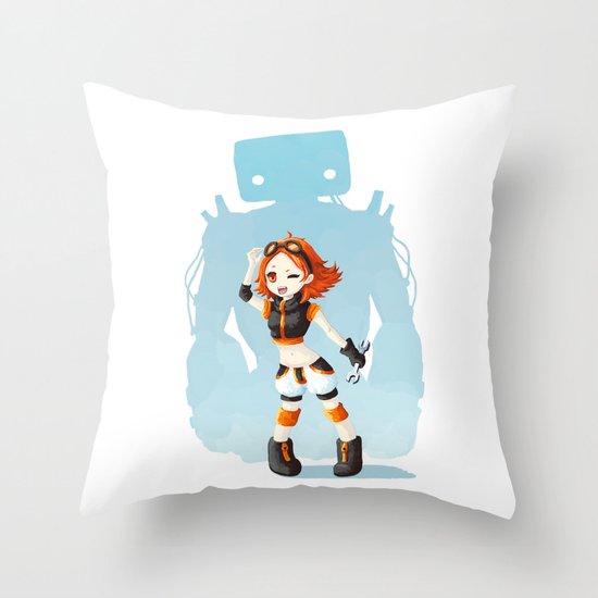 Mechanic Throw Pillow