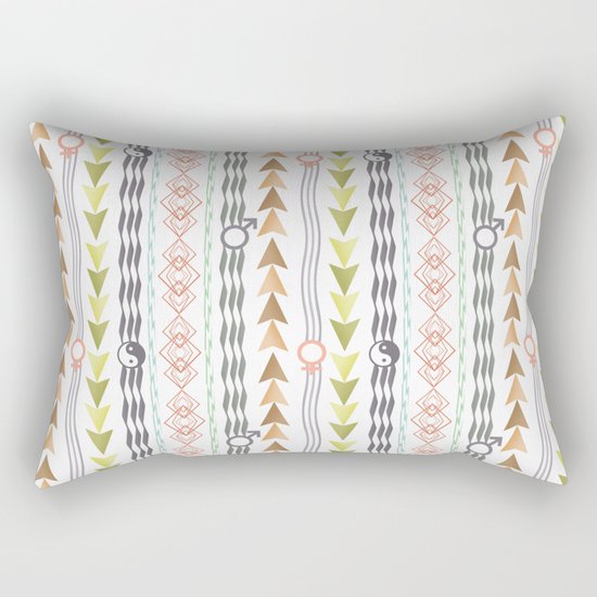 Abstract ethnic pattern. Rectangular Pillow
