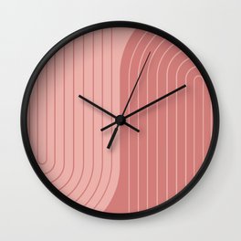 Two Tone Line Curvature L Wall Clock