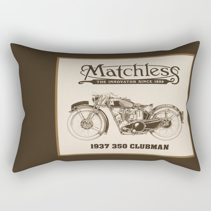 Matchless vintage motorcycle Rectangular Pillow