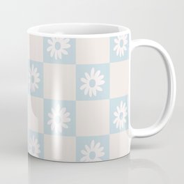 Retro Floral Checkered Pattern Mug