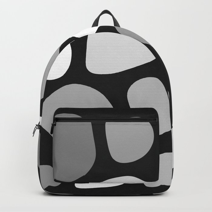 Geometric minimal color stone composition 9 Backpack