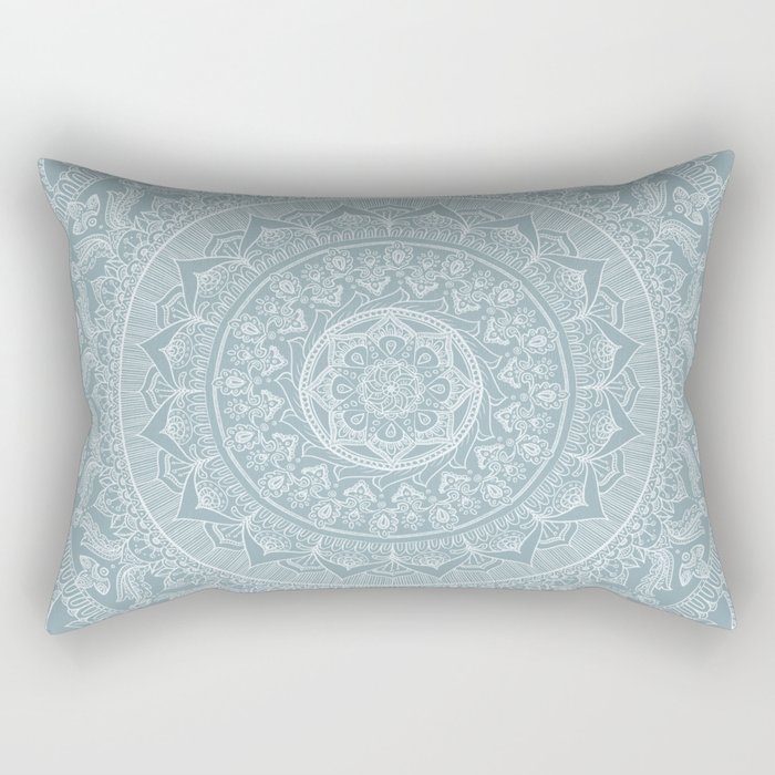 Mandala - Soft turquoise Rectangular Pillow