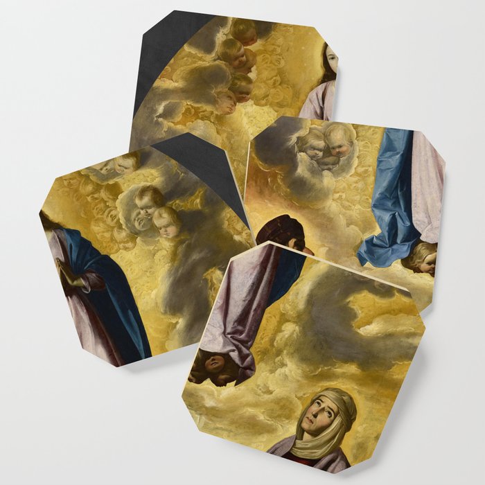 The Immaculate Conception with Saint Joachim and Saint Anne by Francisco de Zurbaran Coaster