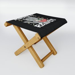 Powered By Ramen Cute Cat Eats Ramen Folding Stool