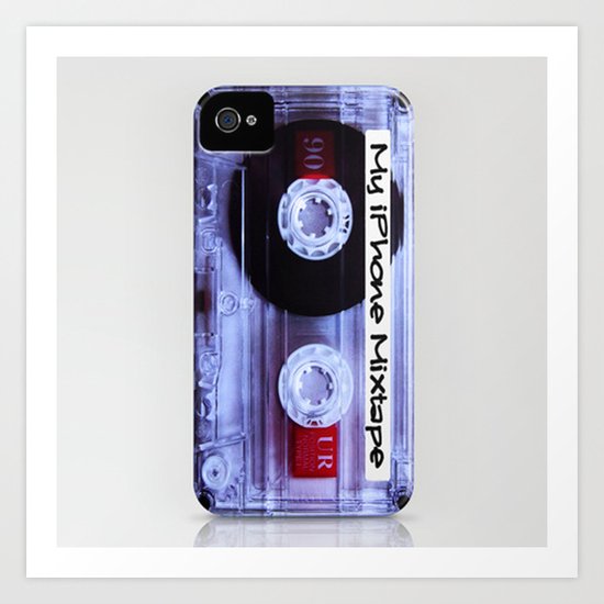 Iphone Mixtape Cassette Art Print