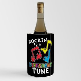 Rockin To A Different Tune Autism Awareness Wine Chiller