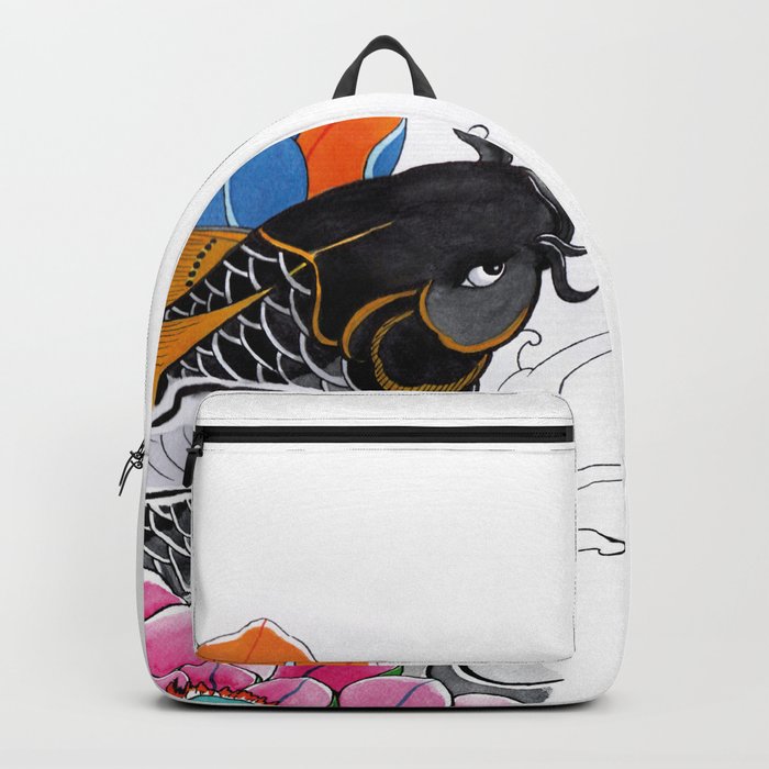 Japanese Koi fish Backpack by Vitasovna
