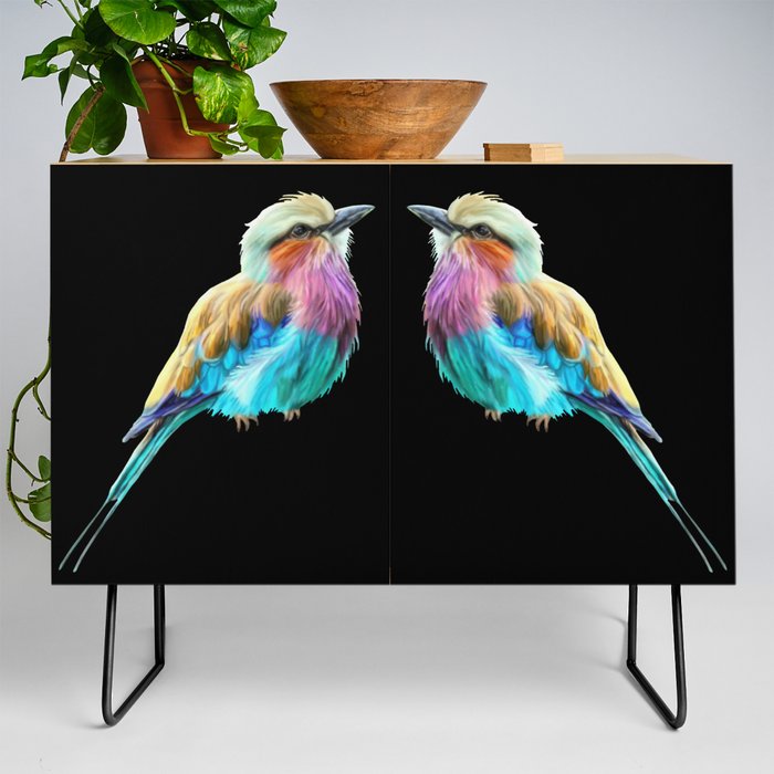 Lilac Breasted Roller Bird Credenza