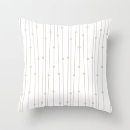 Pale Purple and White Stripe and Polka Dot Pattern - 2022 Popular Color Hint of Violet 2114-60 Throw Pillow