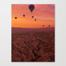 Balloons on Cappadocia Valley Canvas Print
