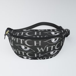 New World Order silver witch eyes with crescent moon	 Fanny Pack