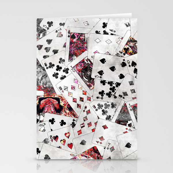 Abstract Playing Cards Digital Art Stationery Cards By K9printart