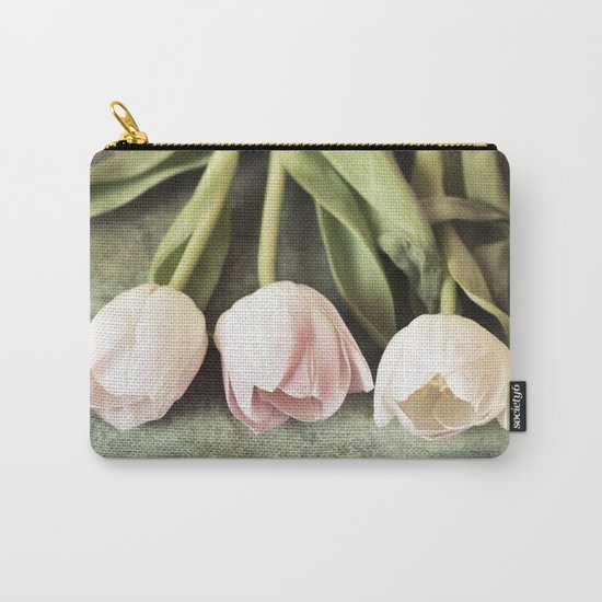 Three Vintage Tulips Carry-All Pouch
