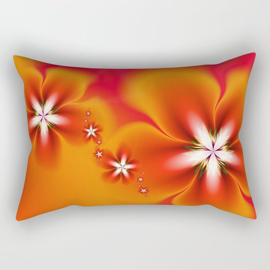 Fleur d'Automne Fractal Rectangular Pillow