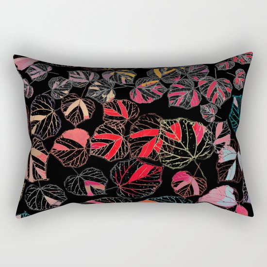 Leaf abstraction(3). Rectangular Pillow